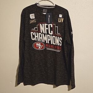 NFL Fanatics San Francisco NFC Champions Miami Bound Long Sleeve T NWT Sz. L